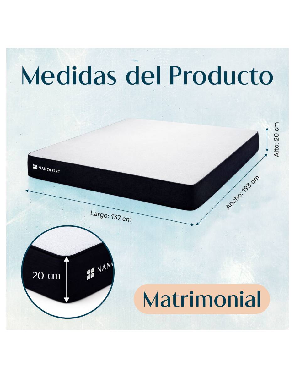 Colchoneta nanofort confort ortopédico