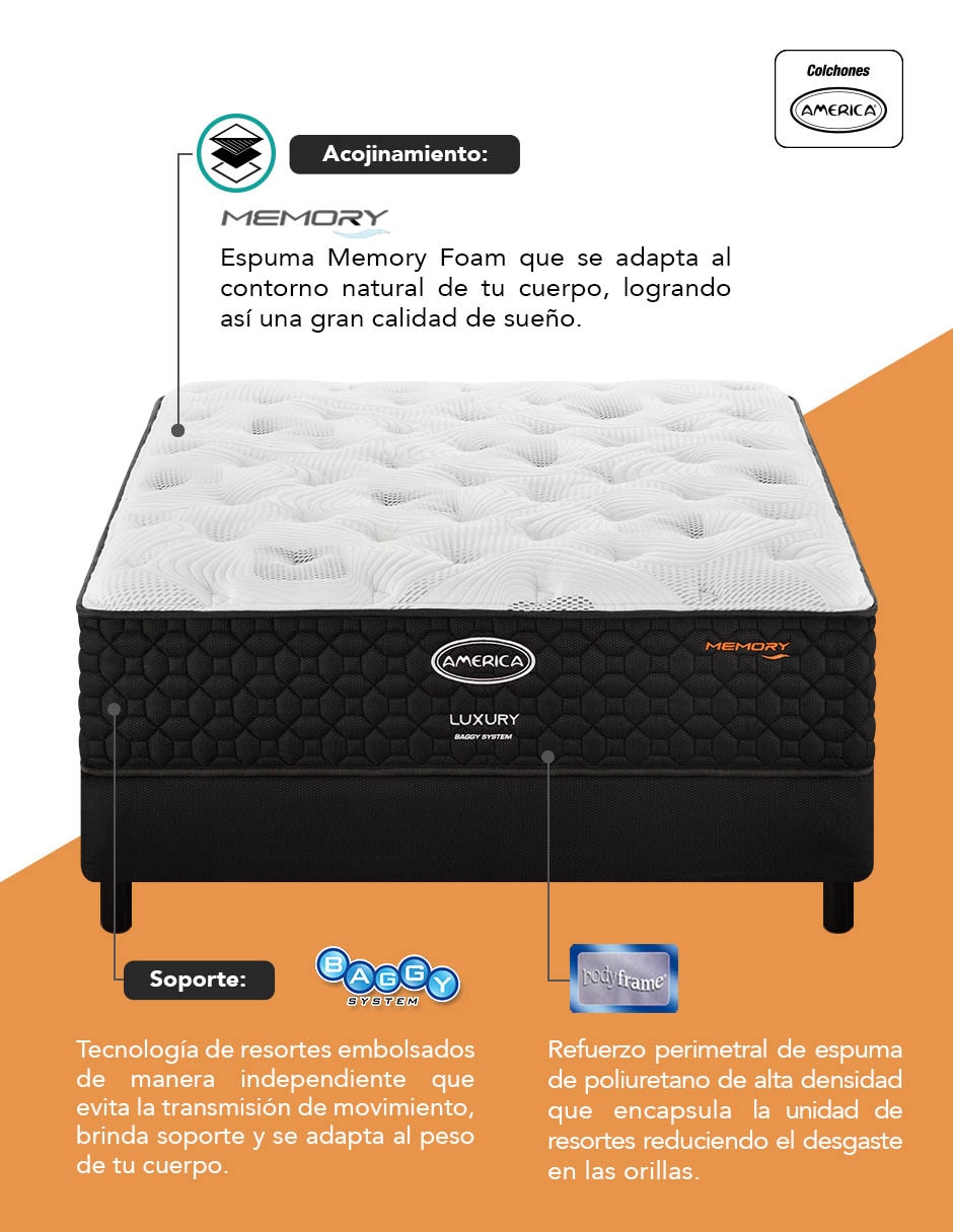 Juego De Colchón Y Box Luxury América