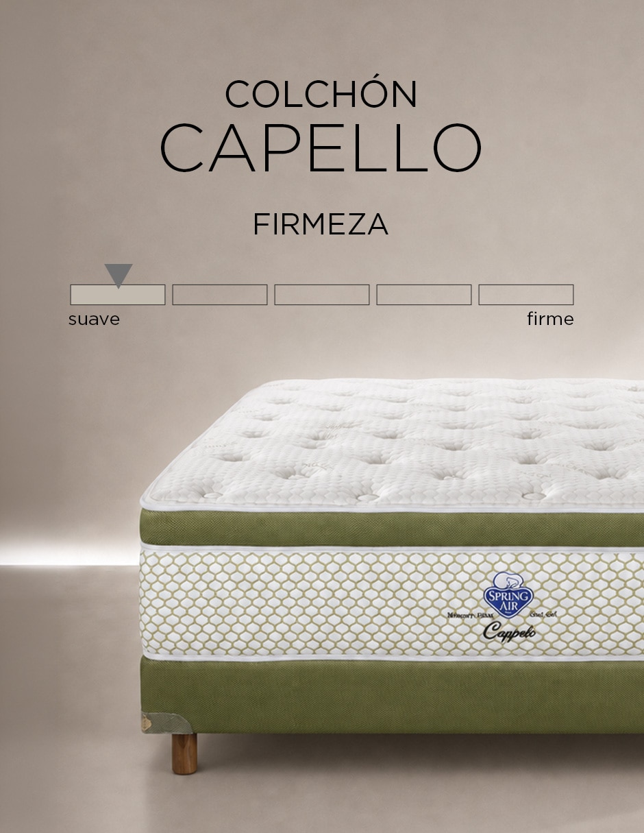 Colchón América Tecnología Memory Grafito Latex Cotton