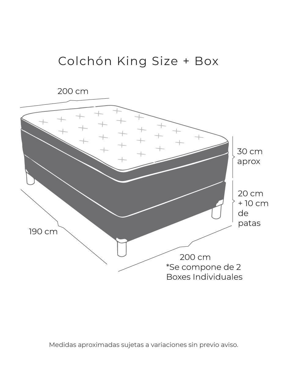 Juego de colchón y box Omega king size 9
