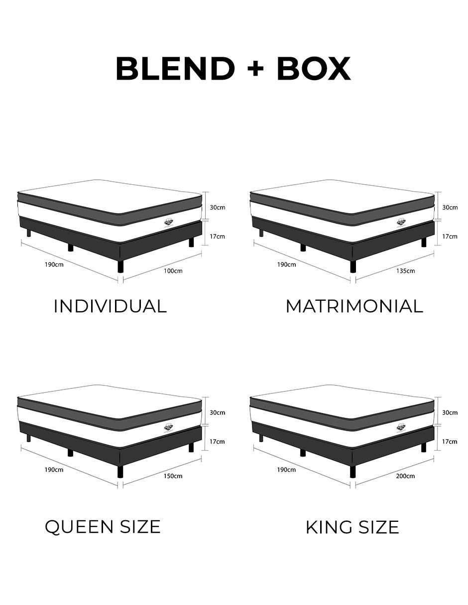 Juego de colchón y box Blend 4