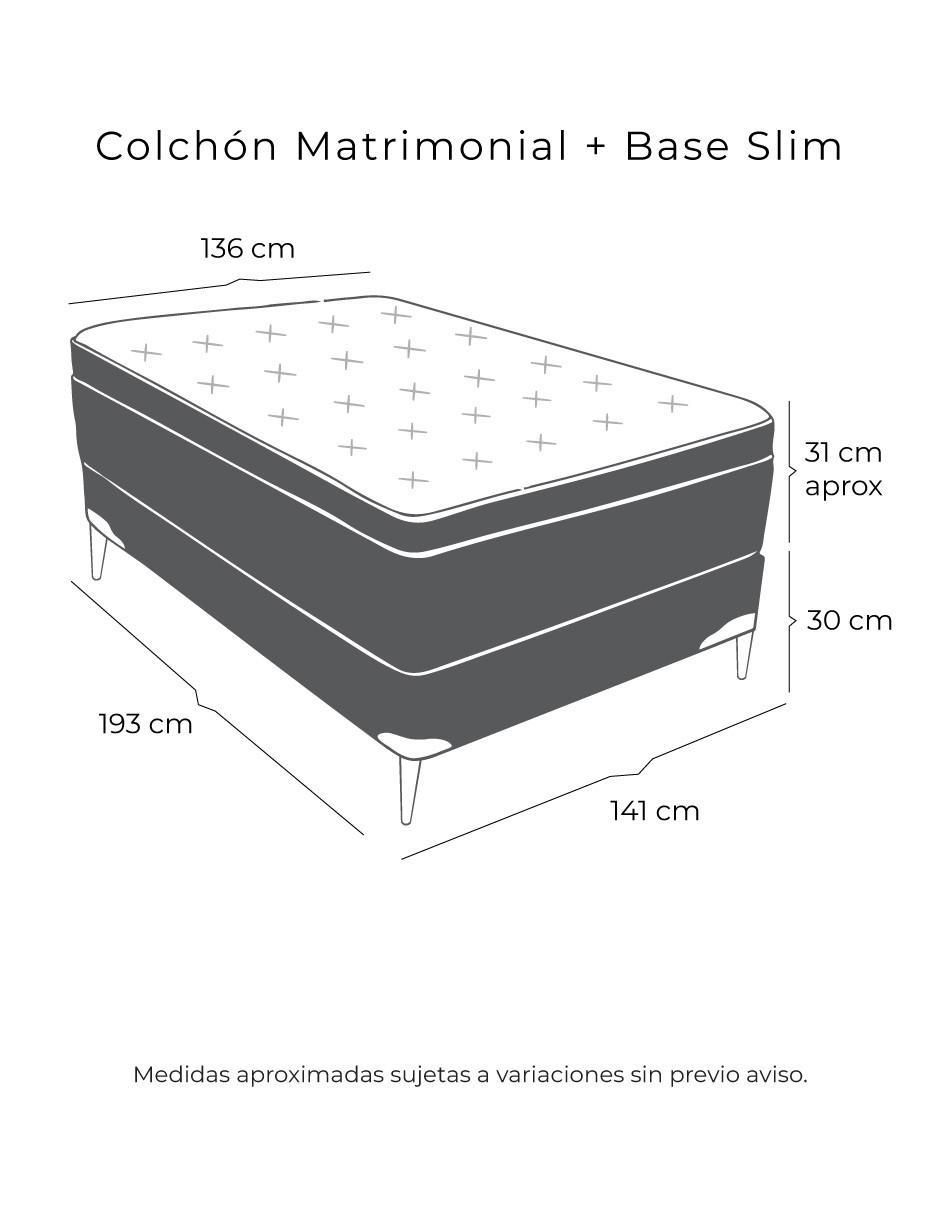 Juego de colchón y box Trini Slim matrimonial 10