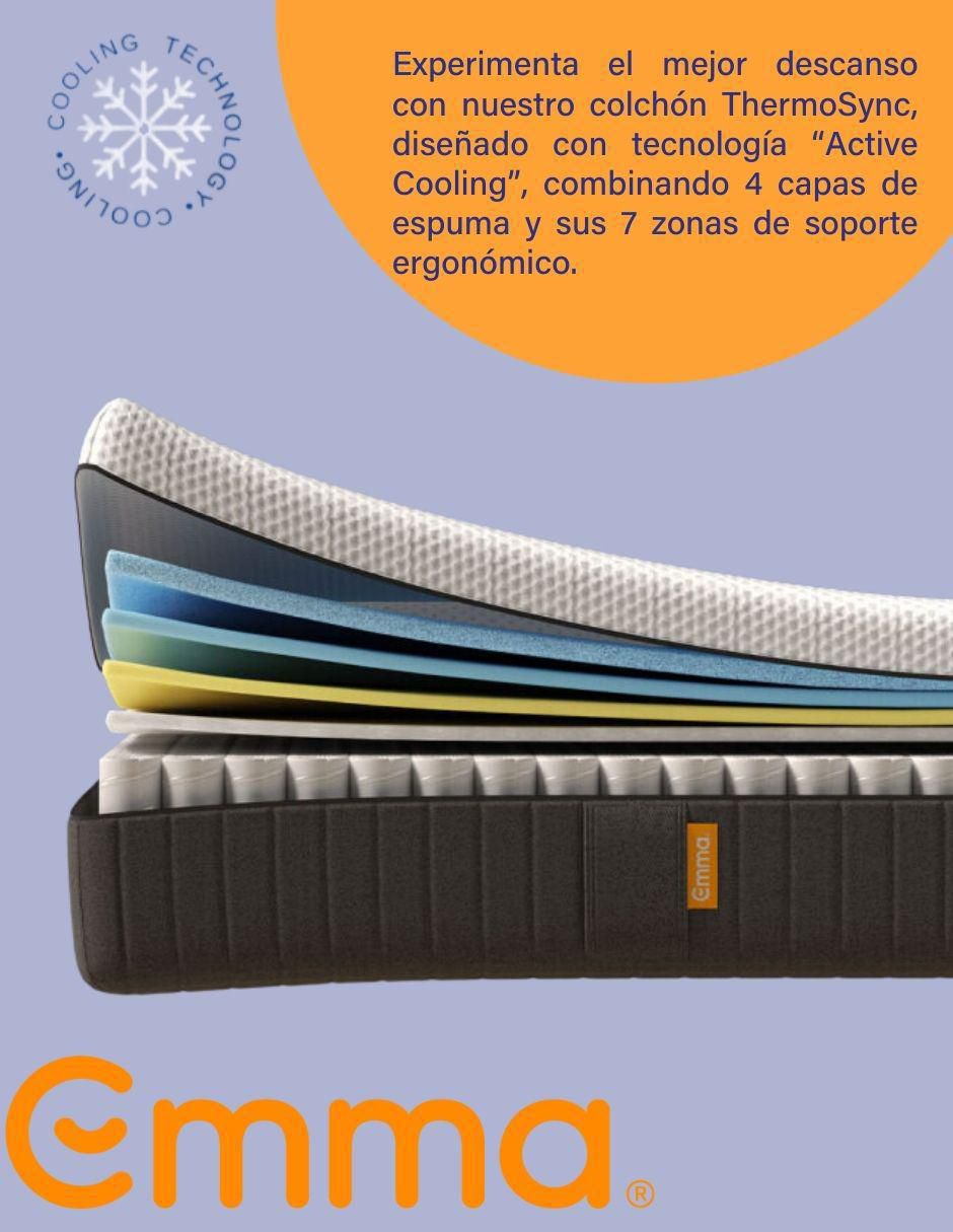 Colchón en caja Emma Hybrid Deluxe Cooling confort suave