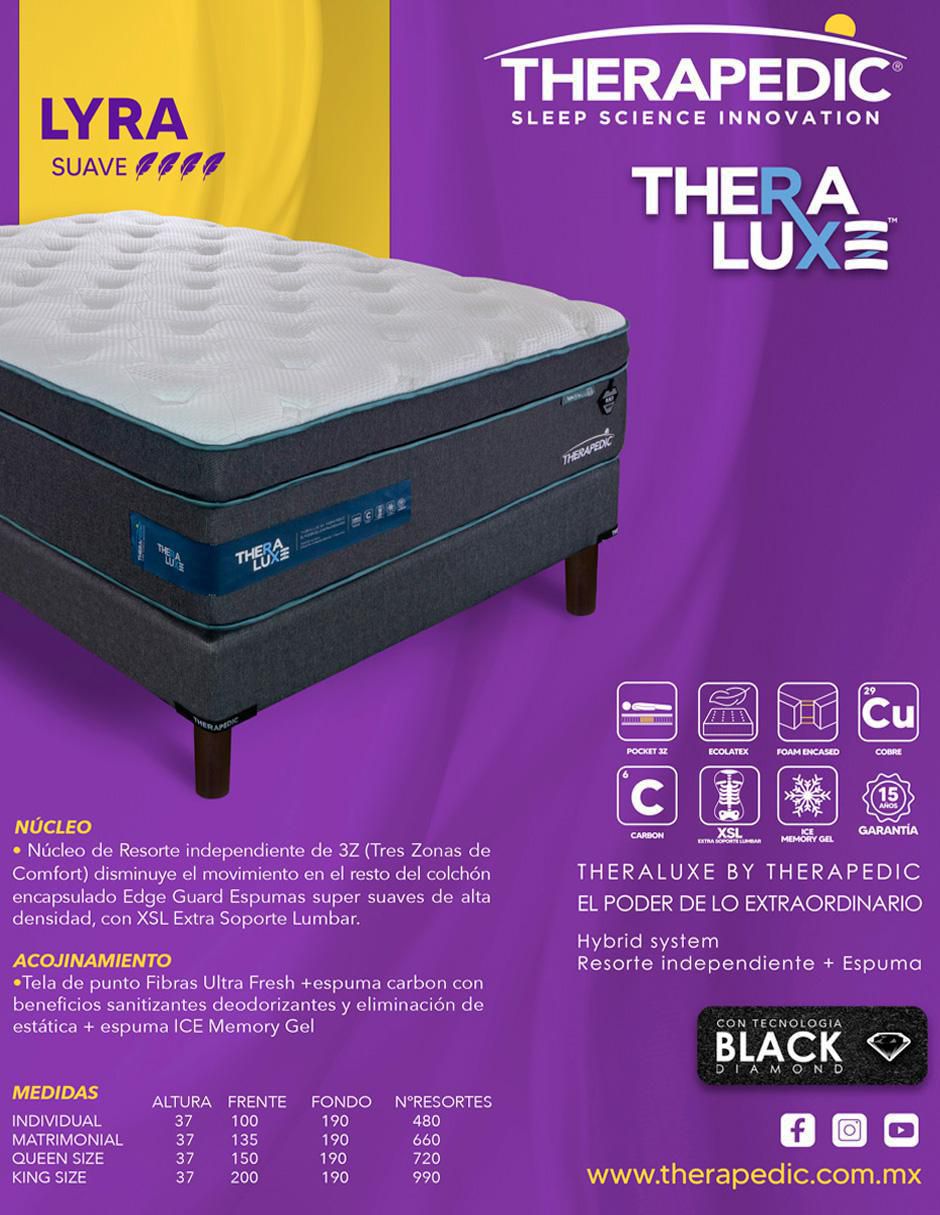 Juego de colchón y box Lyra Therapedic