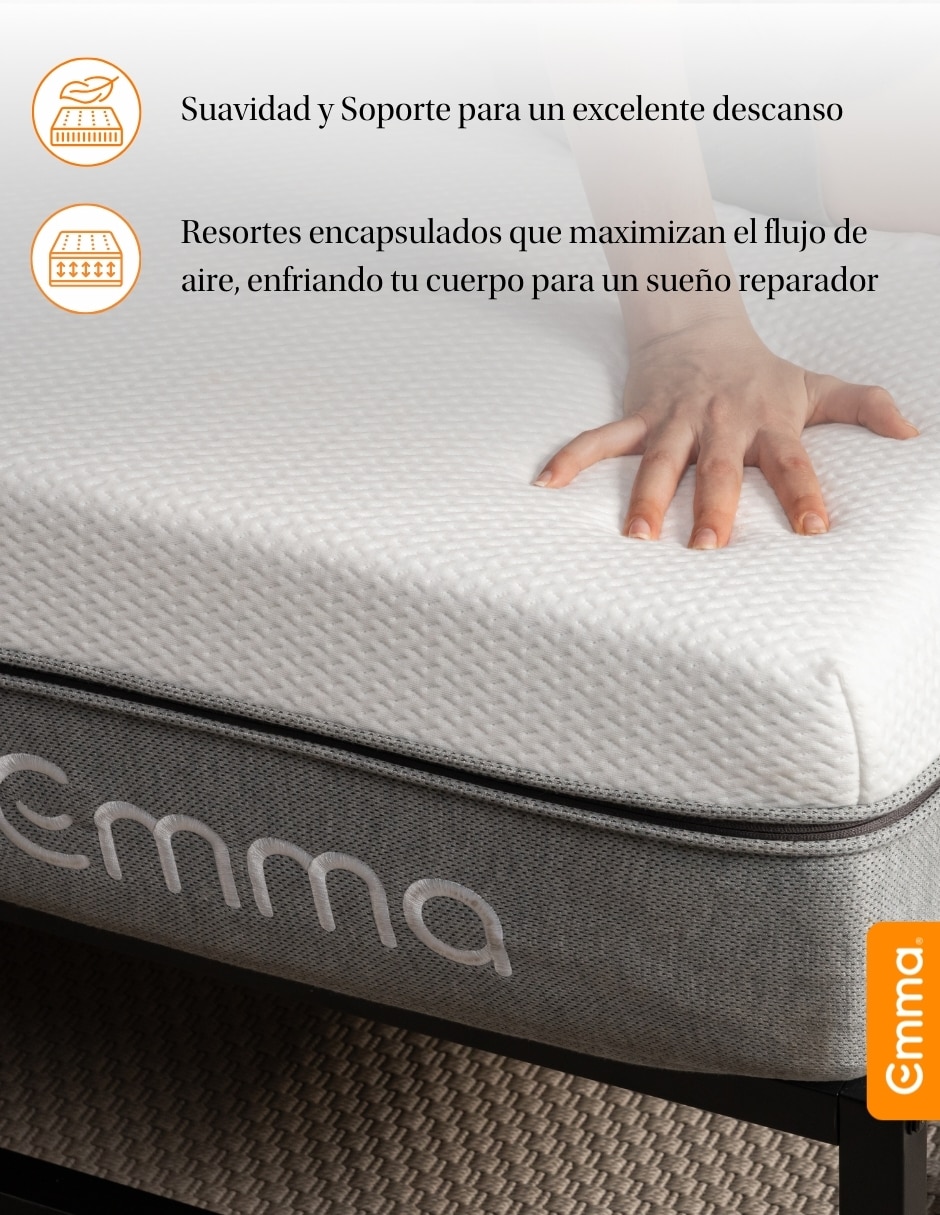 Colchón en caja Emma Sleep Hybrid Premium+ confort firme