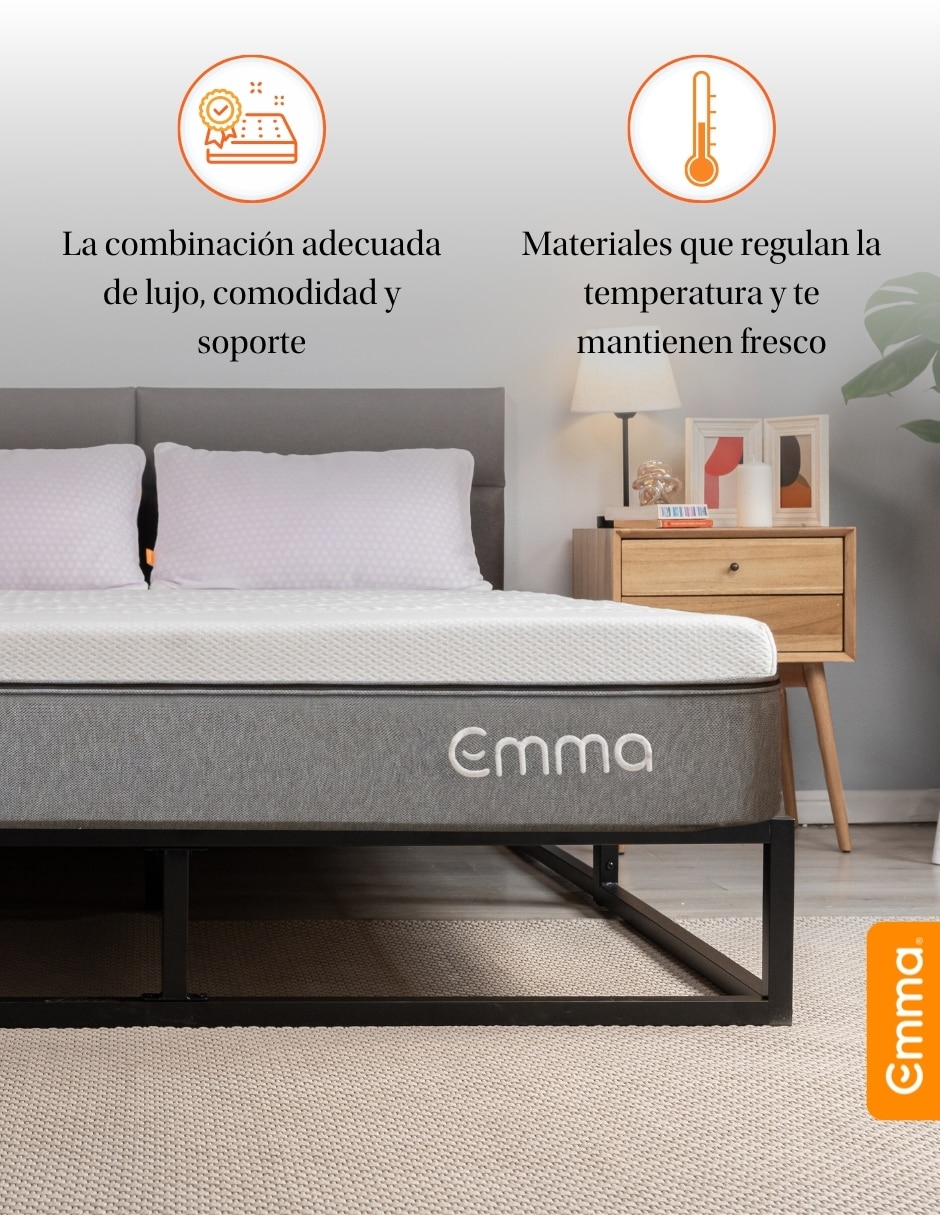 Colchón en caja Emma Sleep Hybrid Premium+ confort firme