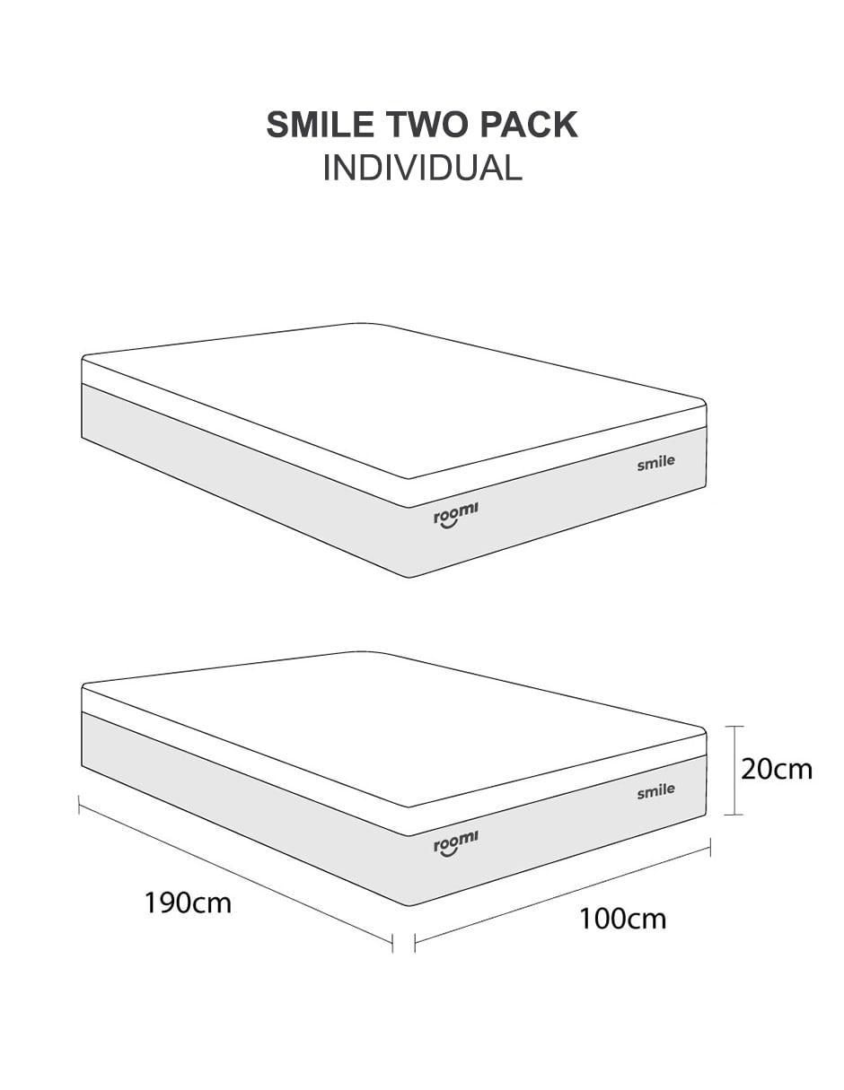 Colchón en caja Smile two pack confort medio 4