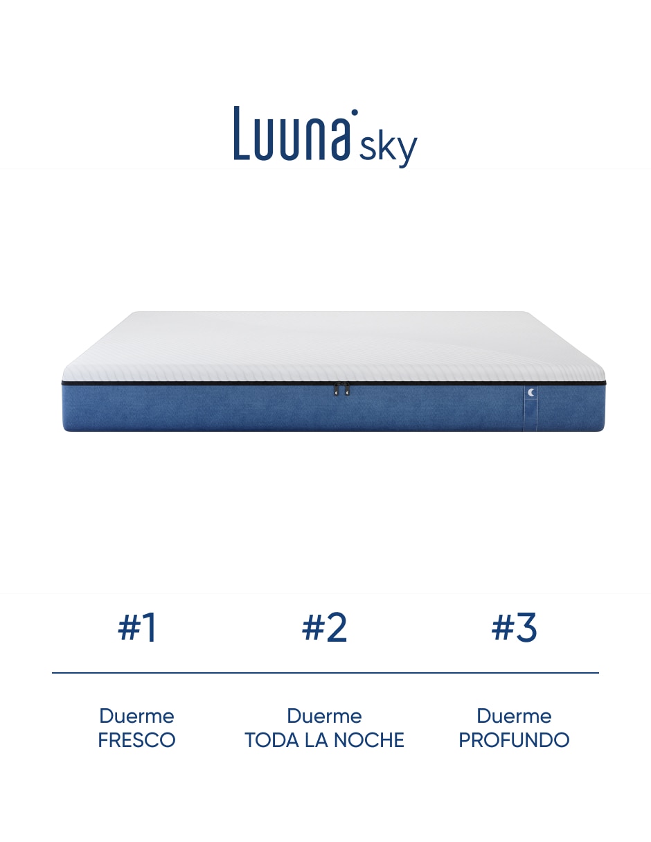 Colchón en caja Luuna sky