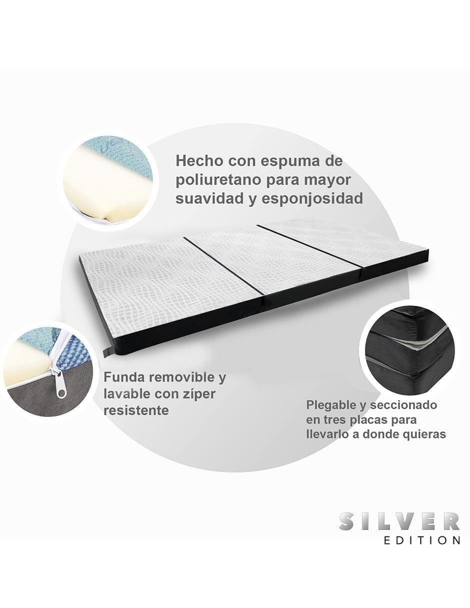 Colchón plegable pack silver más almohada 4