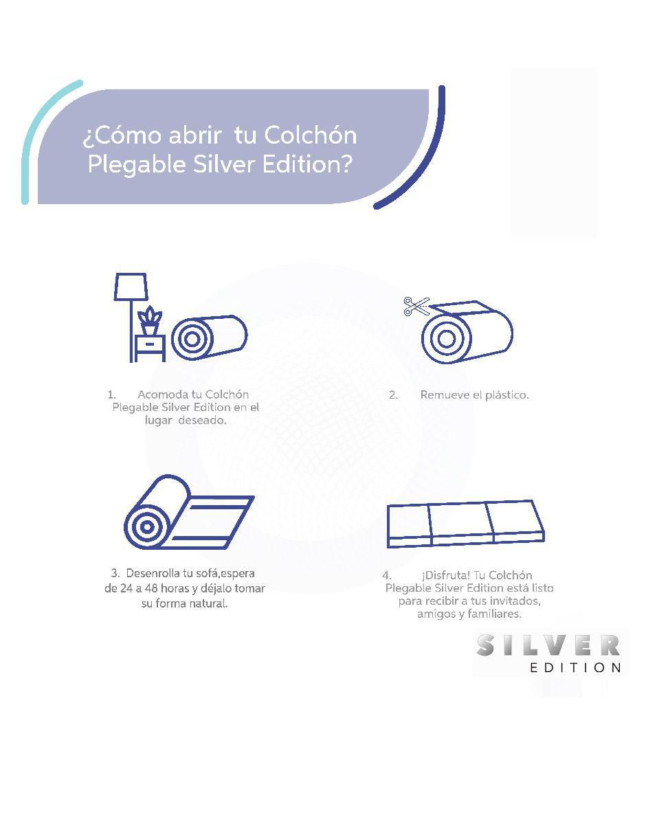 Colchón plegable pack silver más almohada 5