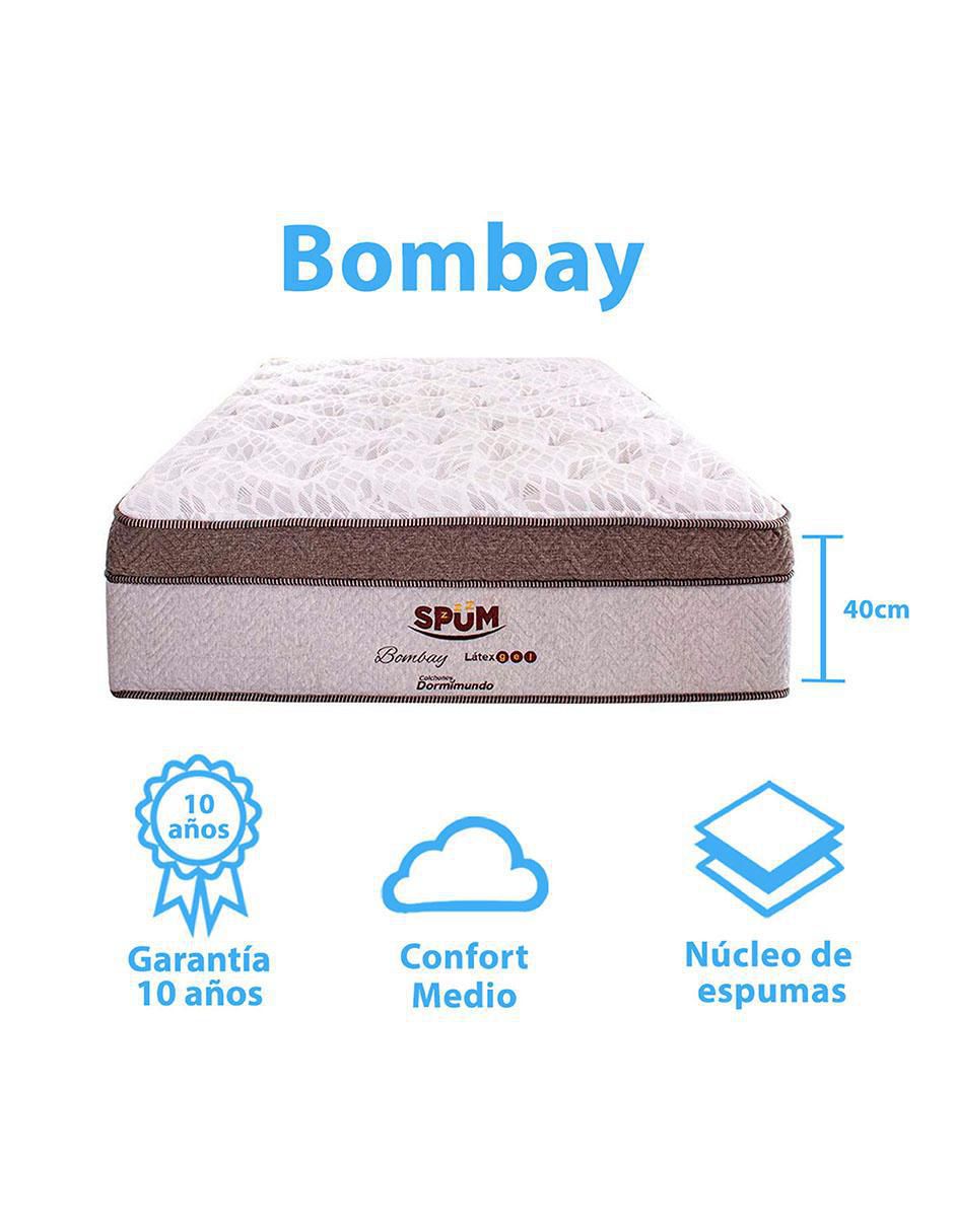 Juego de colchón y box Bombay Dormimundo