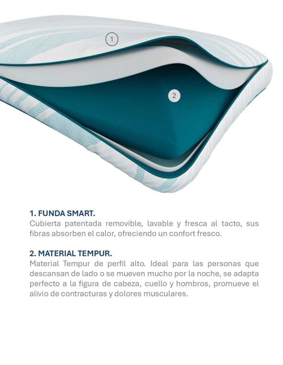 Almohada Tempur Prolo+Cooling firmeza media