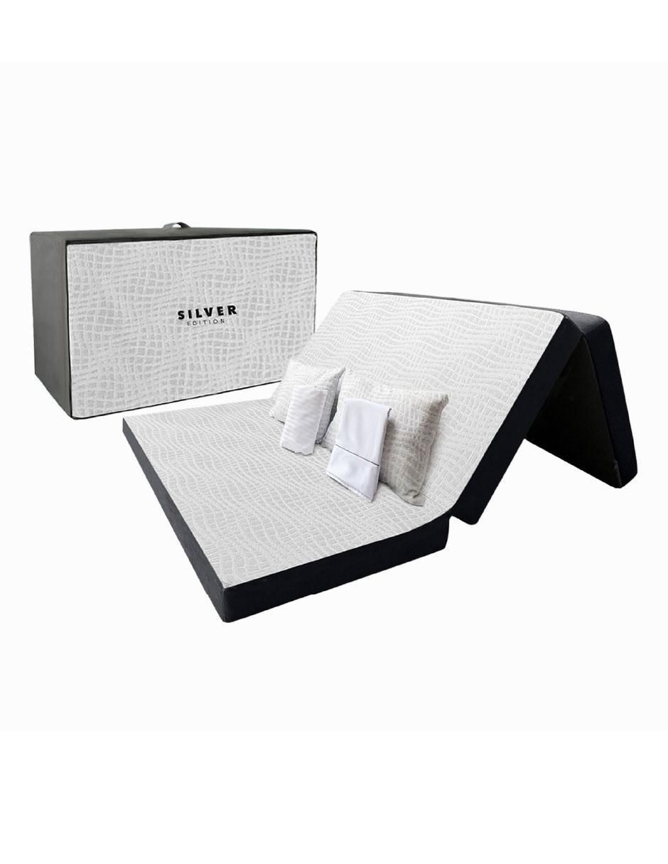 Colchón plegable + sábana + protector + almohada 2