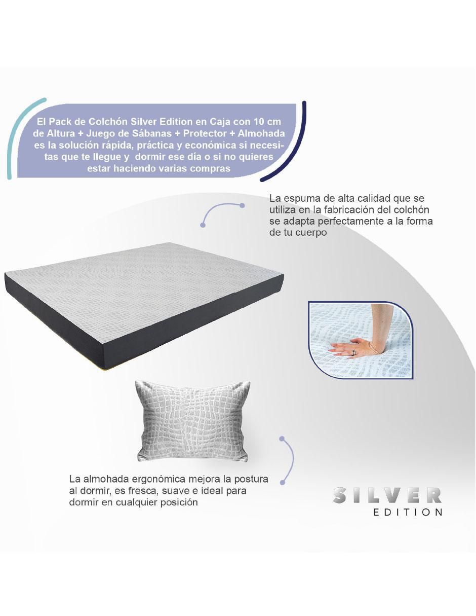 Colchón en caja Silver Edition + sábana + almohada