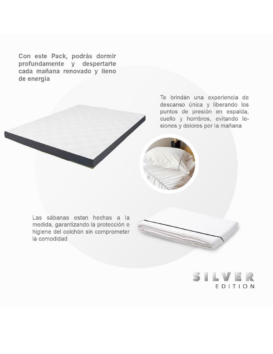 Colchón en caja Silver Edition sábana y almohada