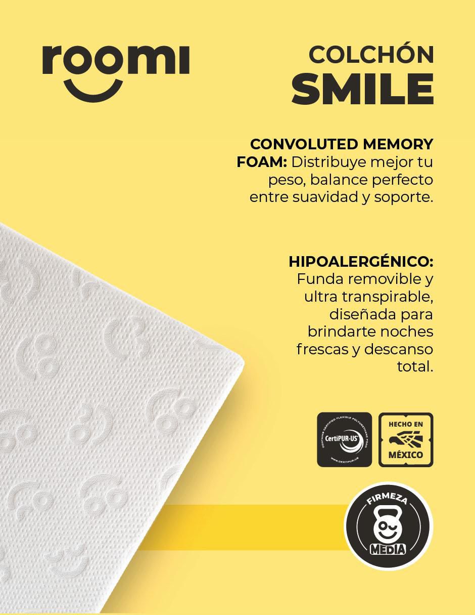 Colchón en caja smile con sabanas 3