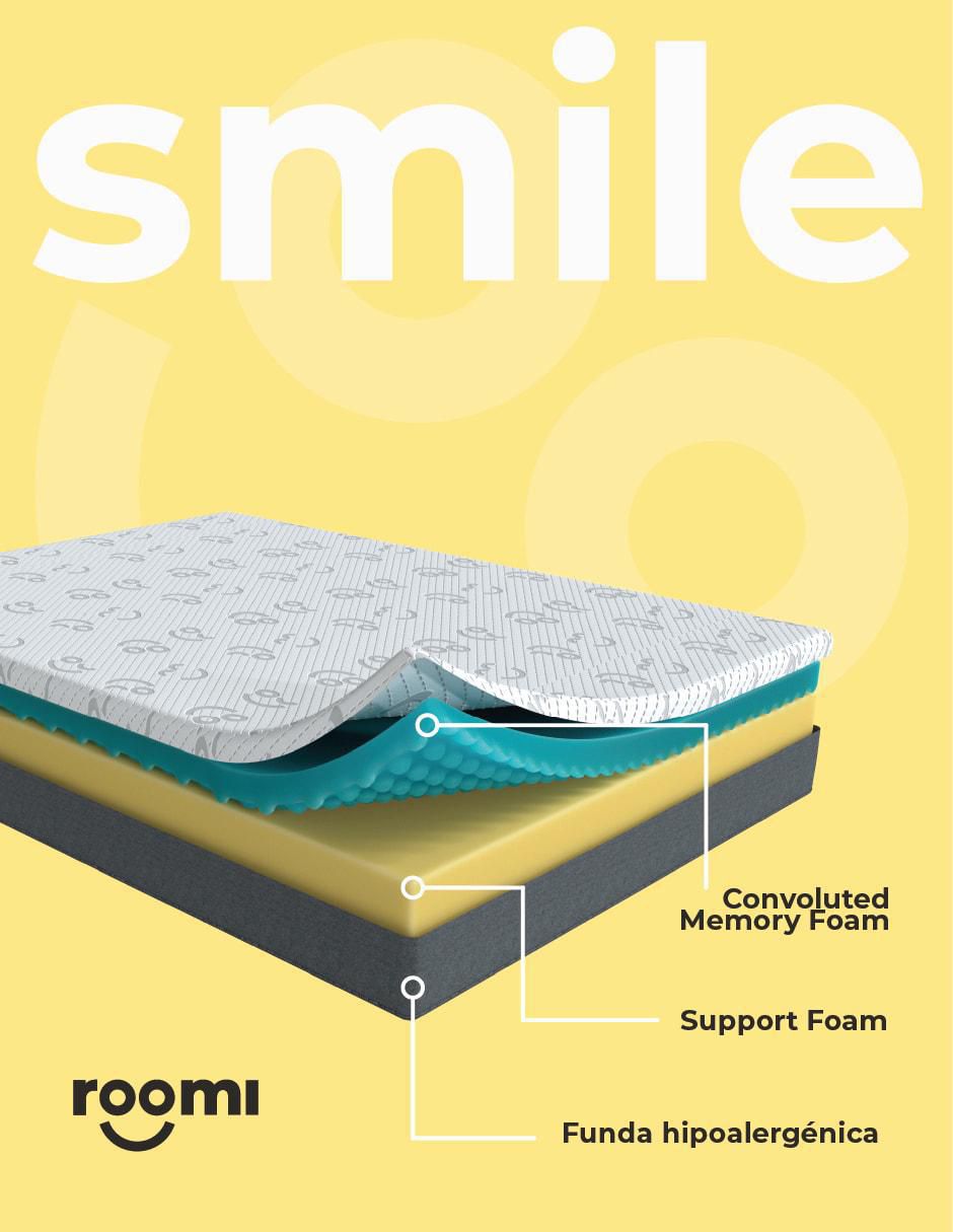 Colchón en caja smile con sabanas 4