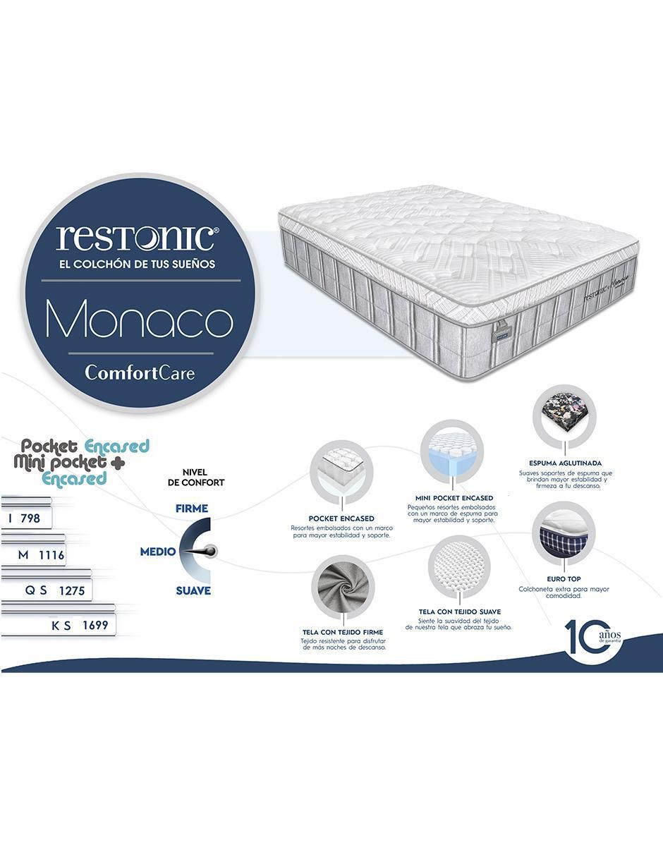 Juego de colchón y box Monaco Restonic