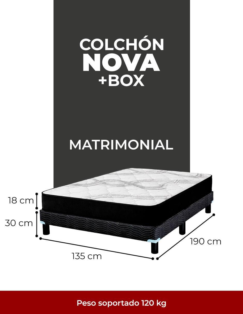 Juego de colchón y box Nova más blancos 6