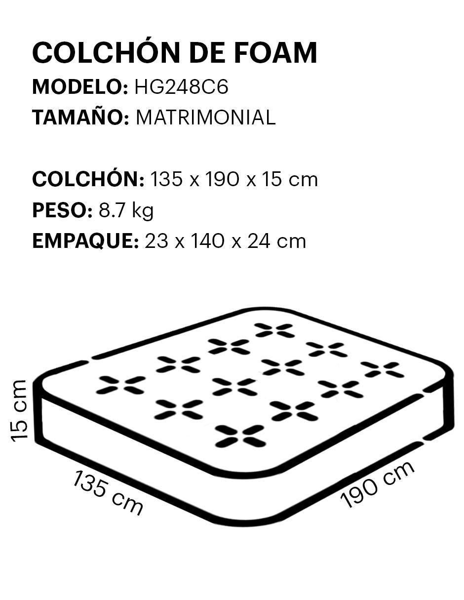 Colchón en caja matrimonial
