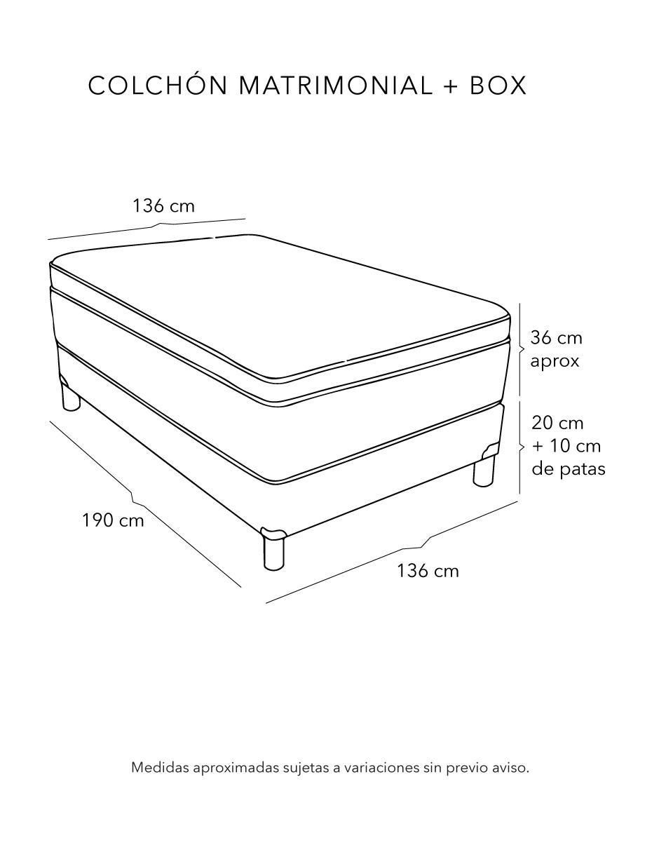 "juego de colchón y box" alaska box spring air