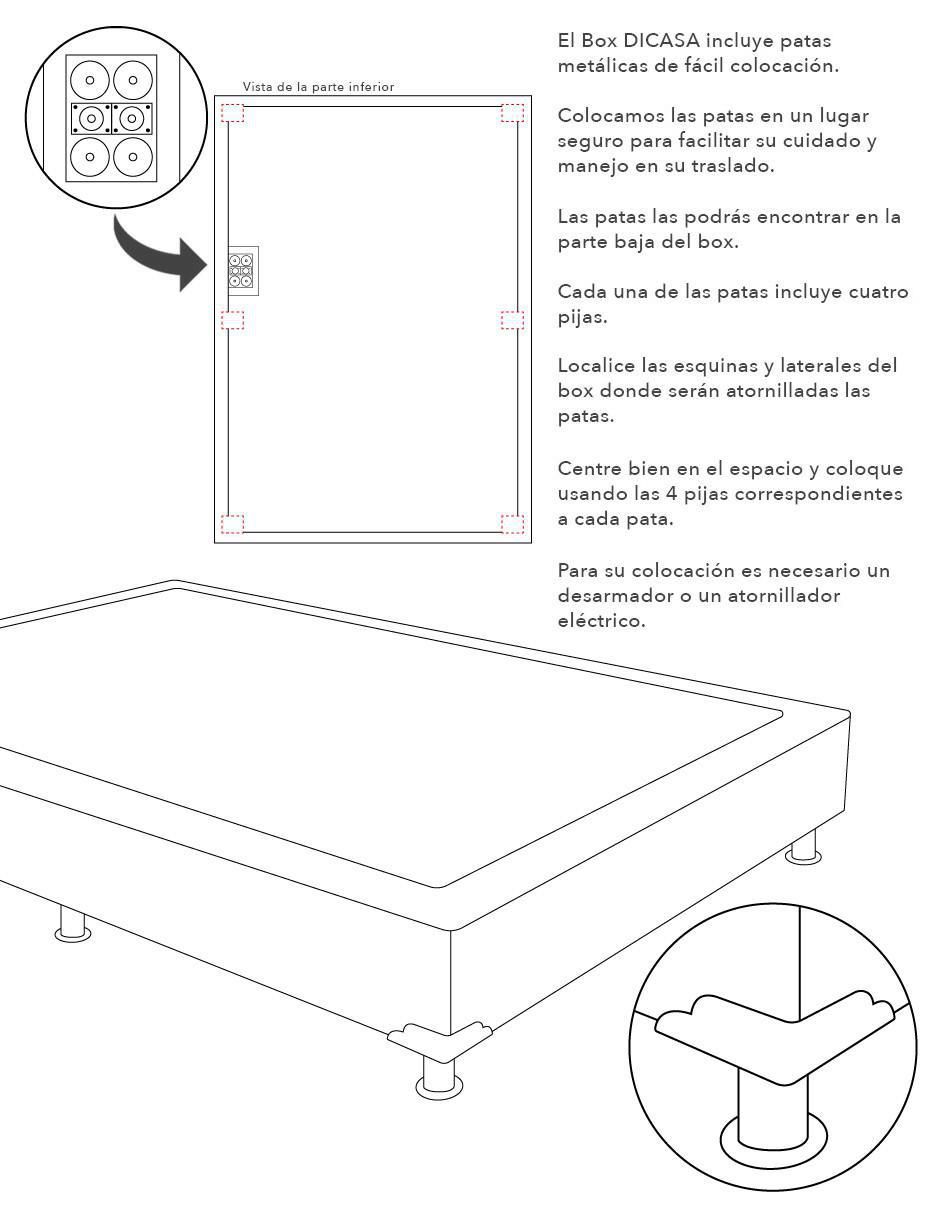 Juego de colchón y box alaska box 6