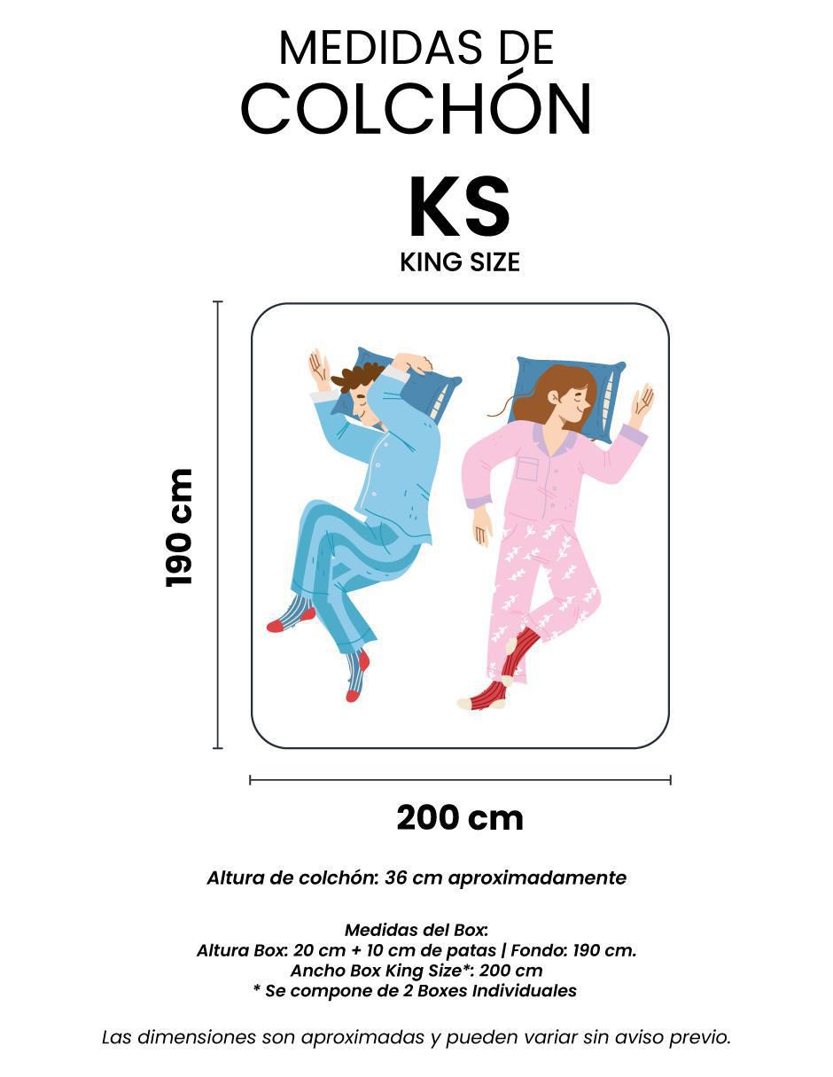 "juego de colchón y box" alaska box spring air