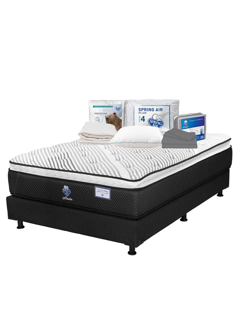'juego de colchón y box' alaska box spring air