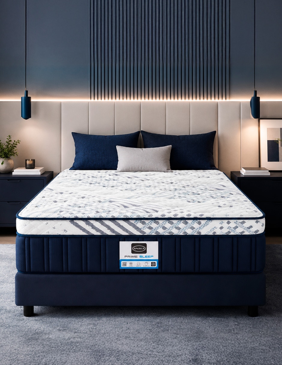 Juego de colchón y box Prime Sleep América