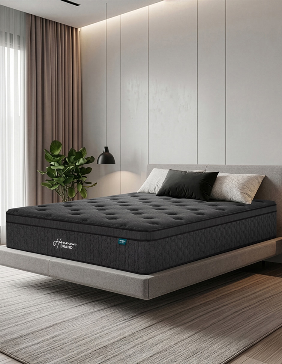 Colchón en caja carbón memory foam grafito