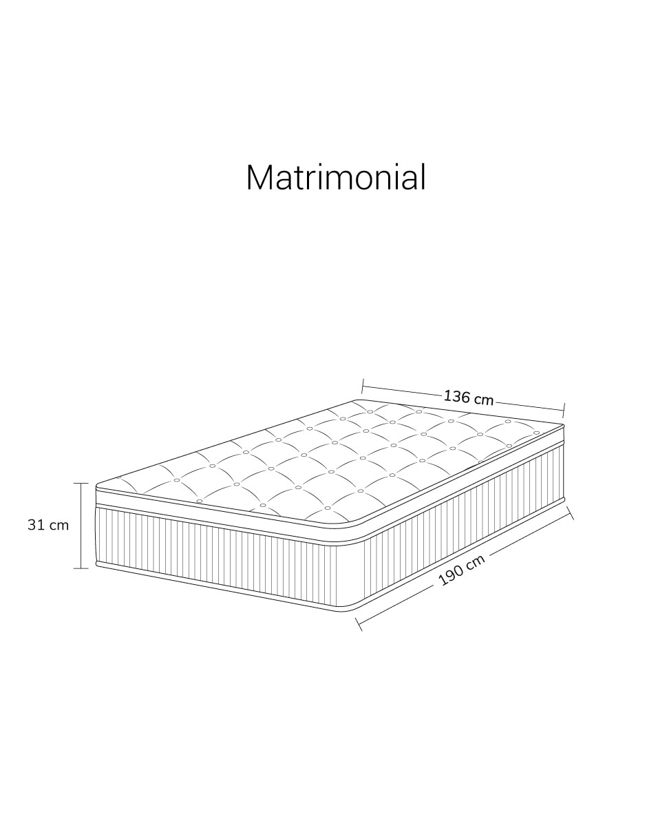 Colchón en caja carbón memory foam grafito 15