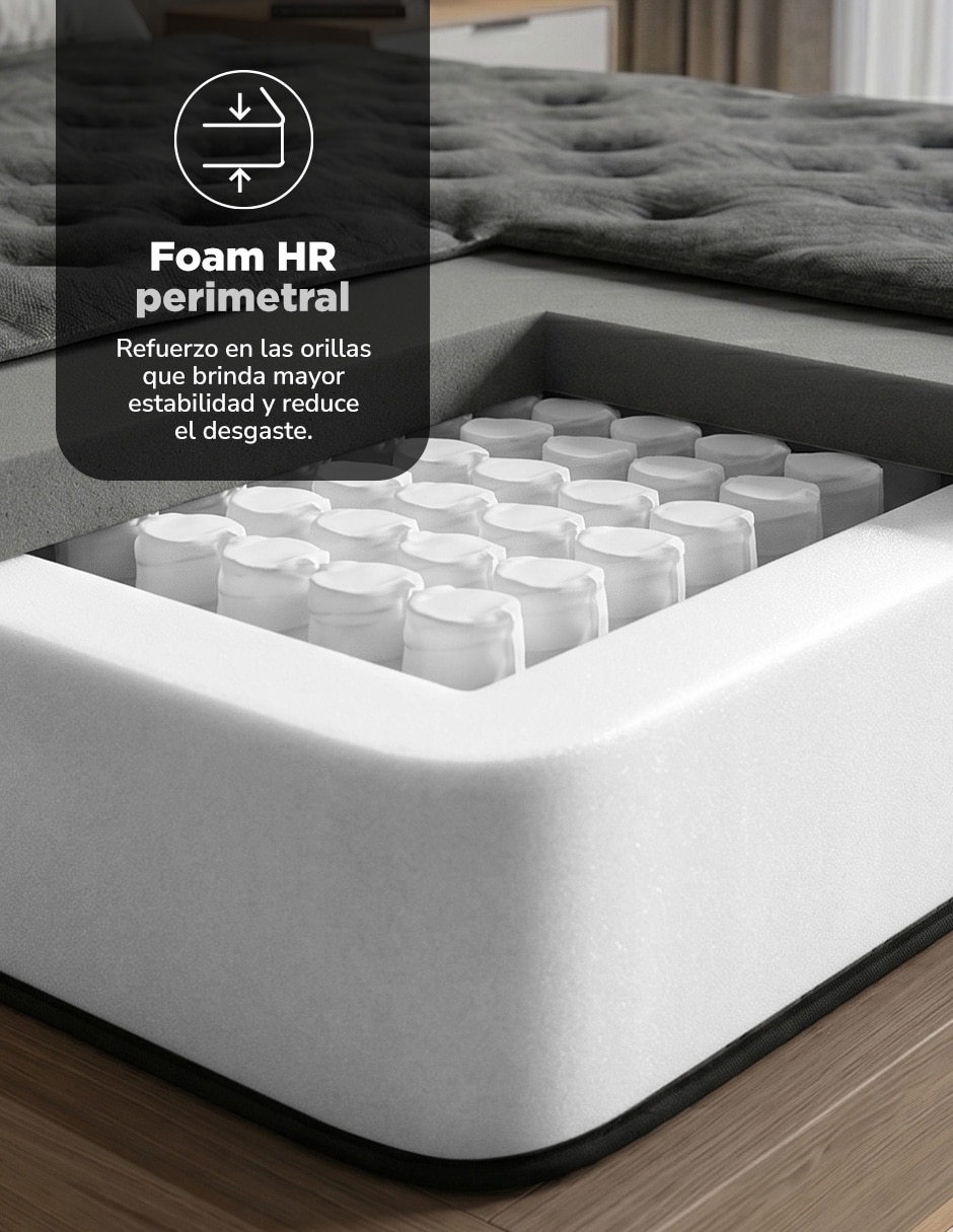 Colchón en caja carbón memory foam grafito 5